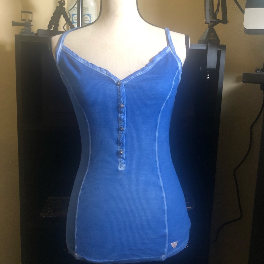 ASO Elena Gilbert Guess Lily Tank ALT Blue Color